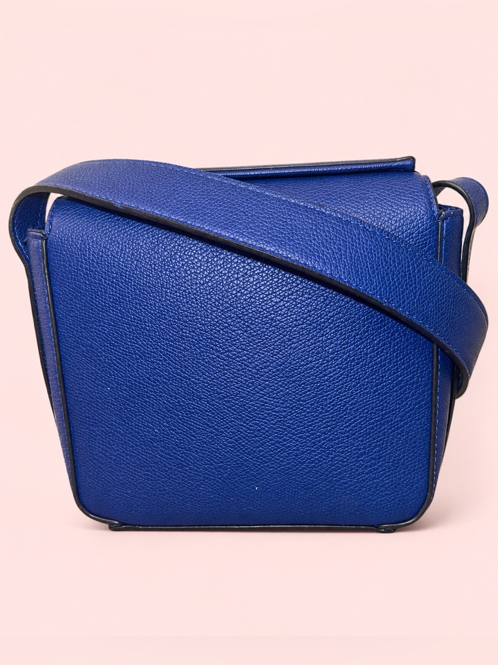 A New Day Blue Crossbody Bag Structured Faux Leather Shoulder Purse